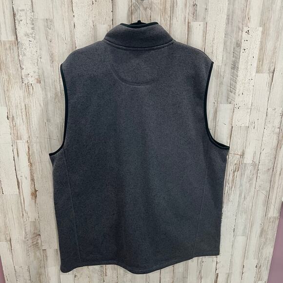 LL Bean Sweater Fleece Vest Mens XL Tall Gray Slightly Fitted Full Zip 510174 - Picture 4 of 6